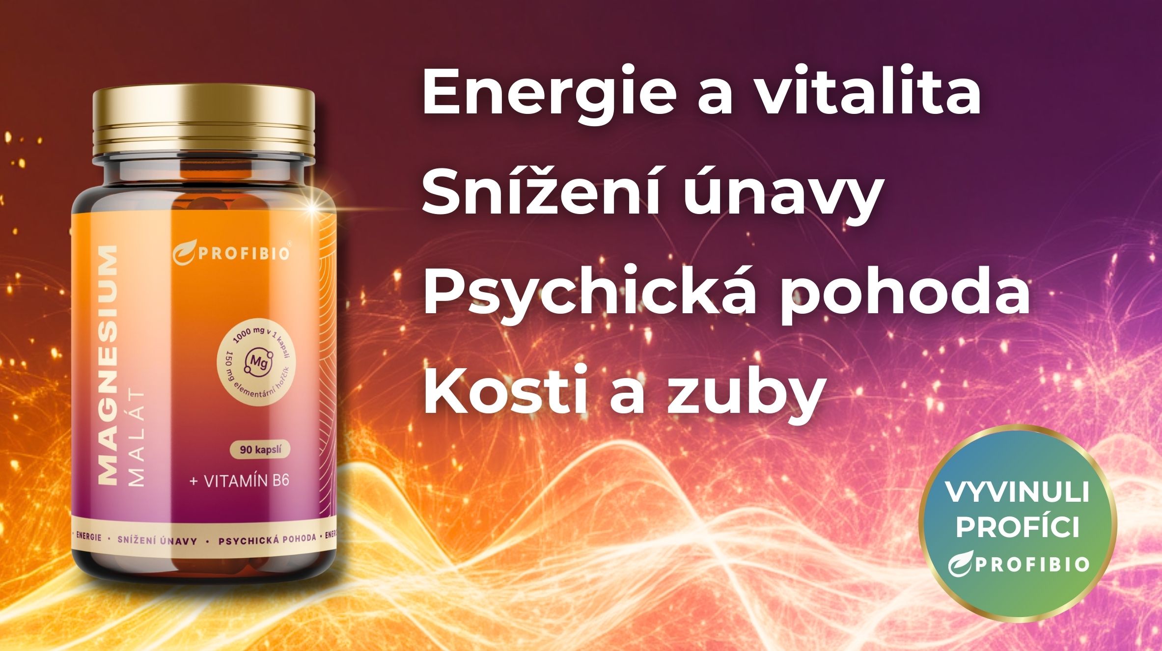 PREMIUM Magnesium Malate (hořčík malát) 1000 mg + B6, 90 kapslí -1